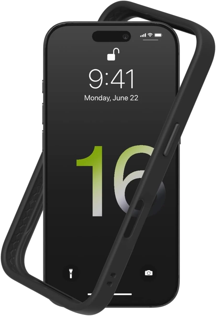 RhinoShield Bumper Case Compatible with iPhone 16 Pro | CrashGuard (Black)