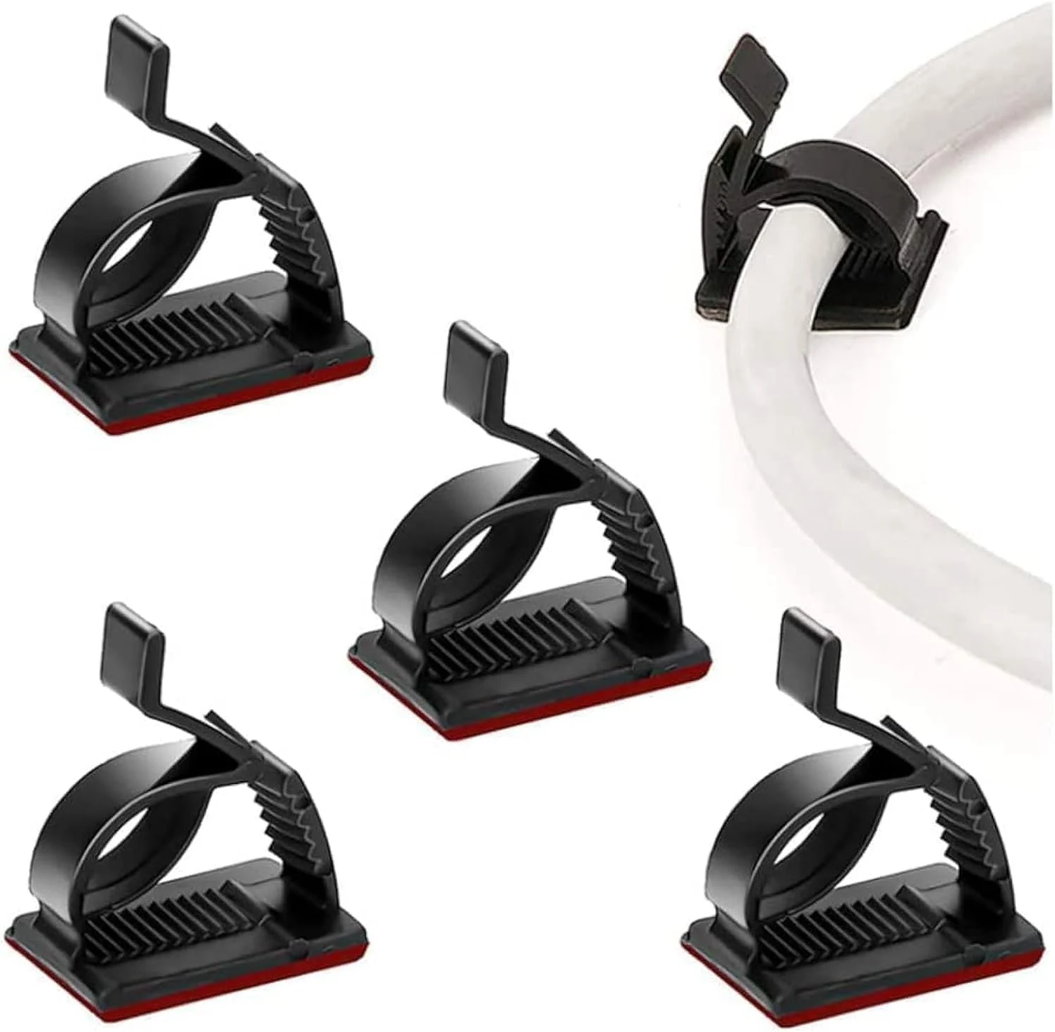 SOULWIT 50Pcs Adjustable Cable Management Clips, Adhesive Organizers Sticky Wire review