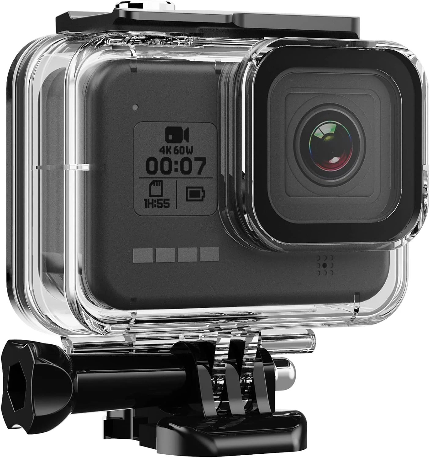 HONGDAK 60M/196FT Waterproof Housing Case for GoPro Hero 8 Black