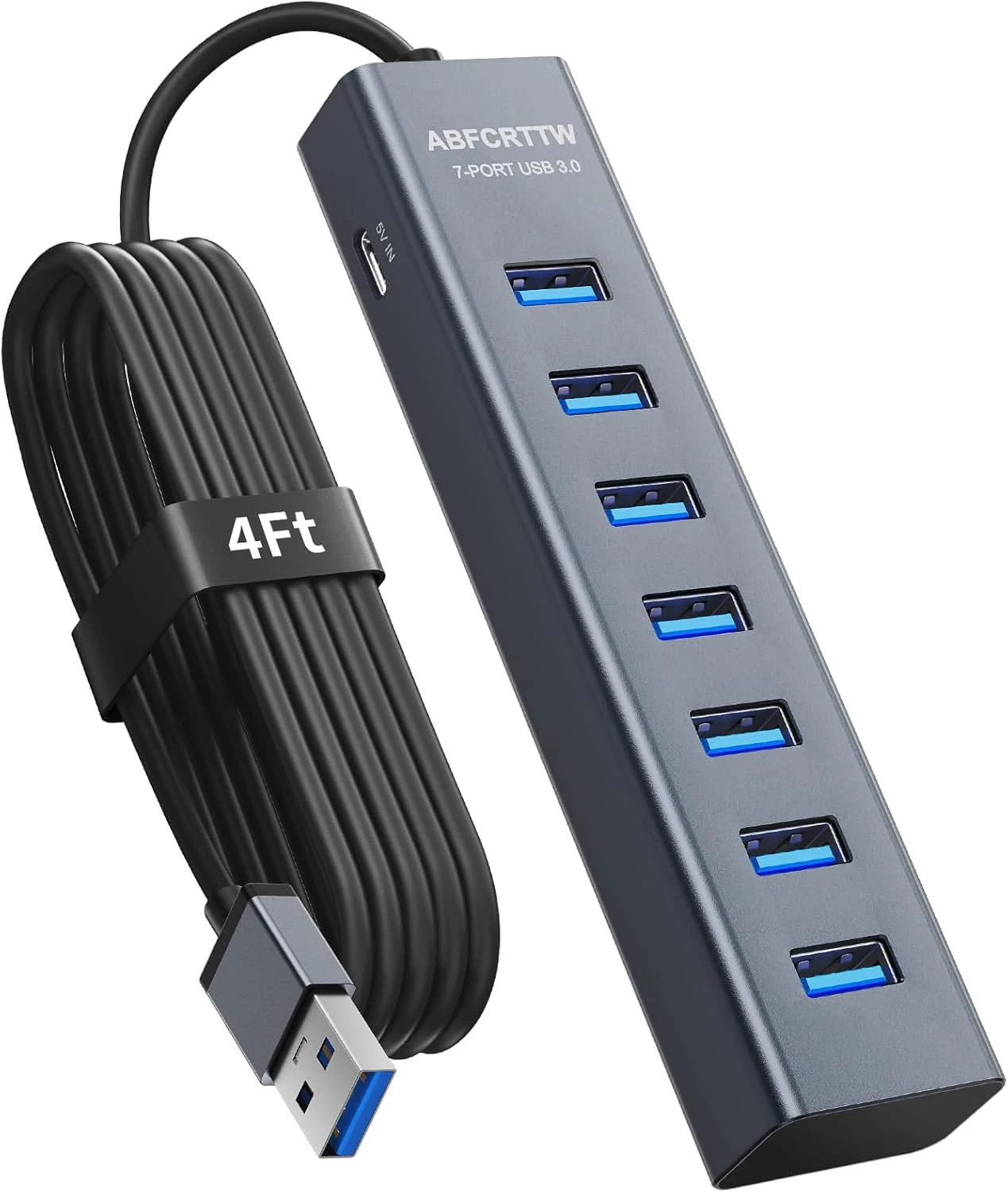 ABFCRTTW 4Ft 7-Port USB 3.0 Hub for Desktop