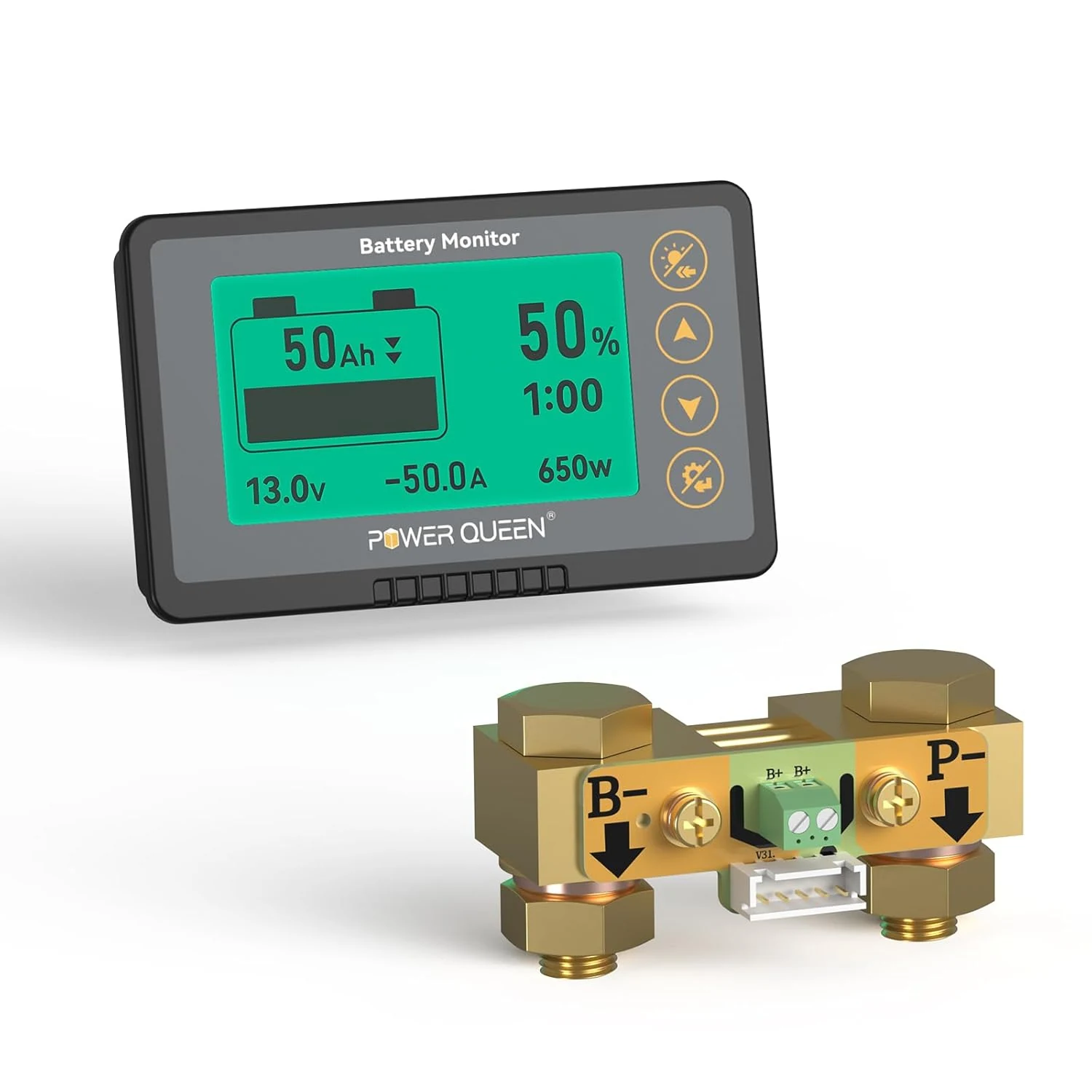 power queen 500A Battery Monitor with Shunt