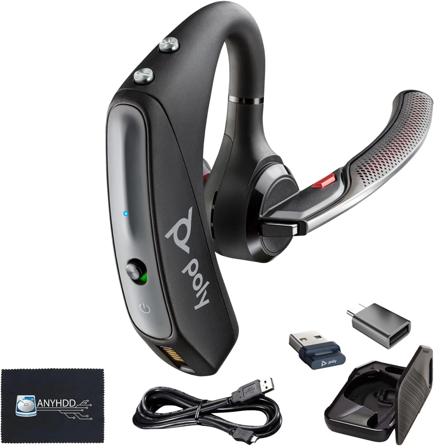 Plantronics Voyager 5200-UC for Bluetooth Headset Earpiece Bundle 206110-101