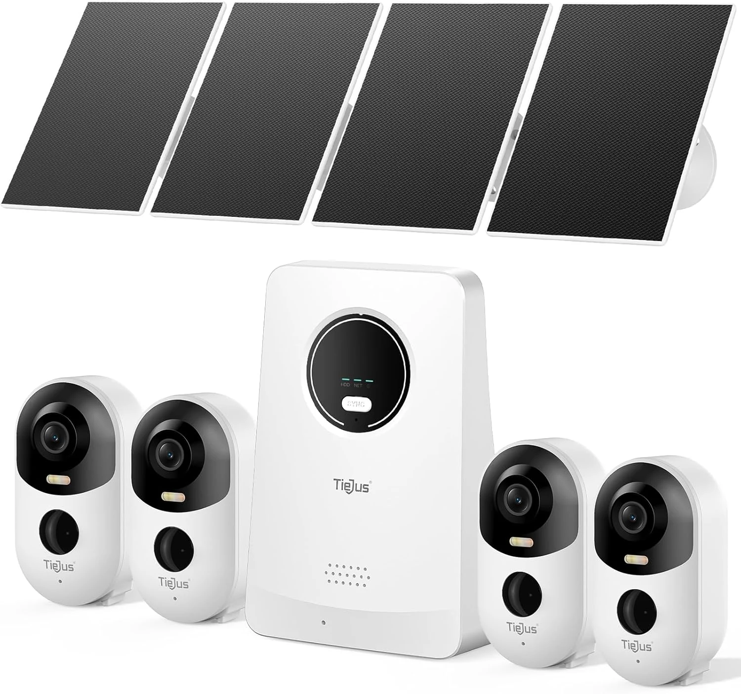 TIEJUS Q10 solar security camera system (2K) with offline TV monitoring