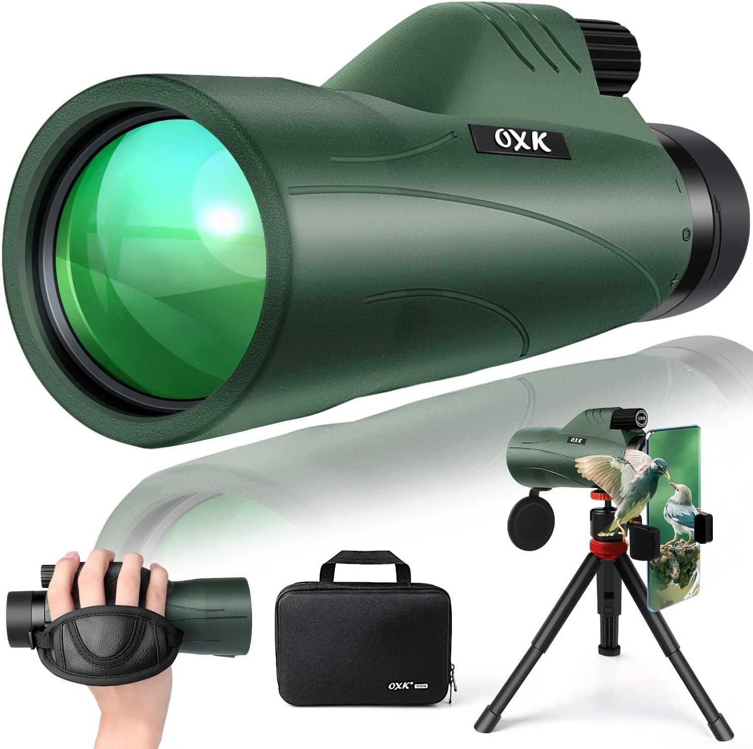 OXK Optics 12x56 High Power Monocular Telescope