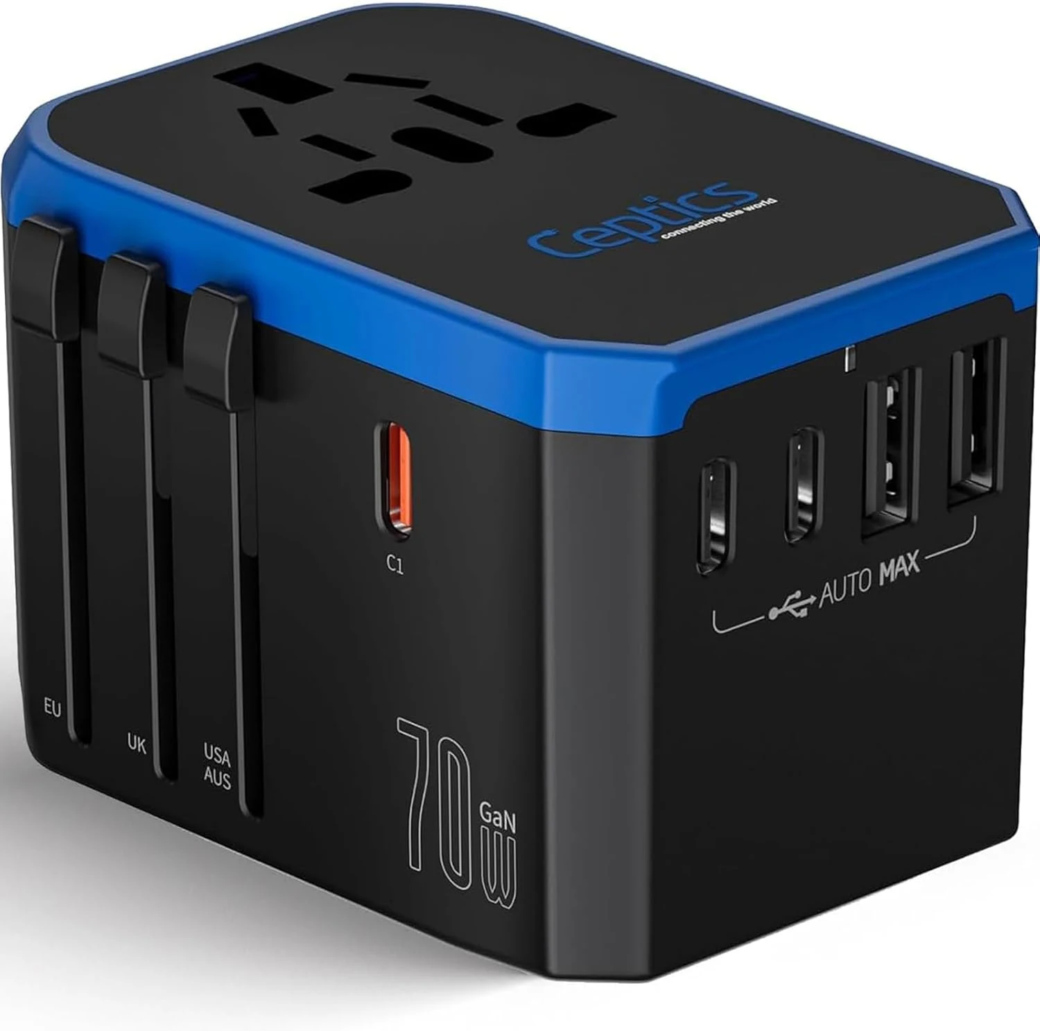 Ceptics 70W World International Travel Plug Adapter