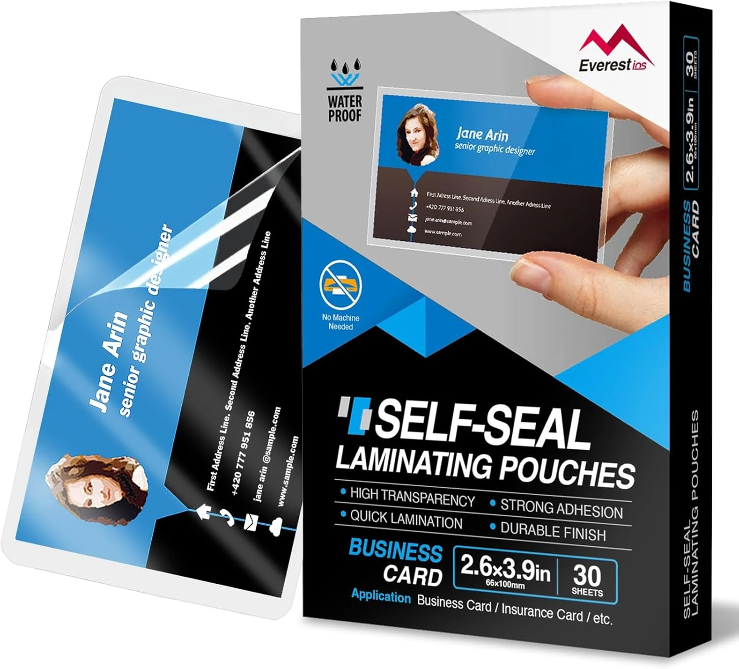 Everest Self Seal Laminating Pouches, Self Sealing for Small Cards review