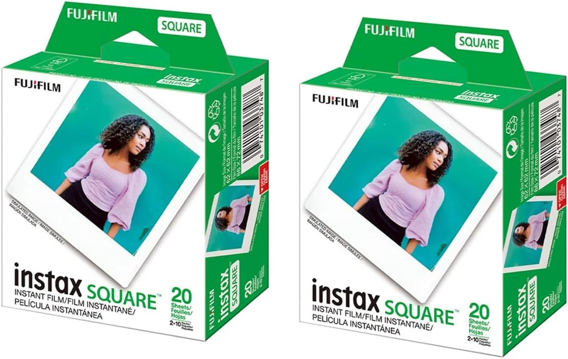 Fujifilm 2 Pack instax Square Instant Color Film, Twin Pack