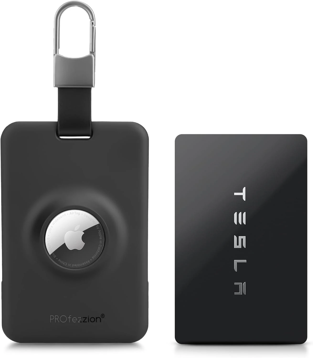 PROfezzion Tesla Key Card Holder with AirTag Slot, AirTag Tesla Hard Shell Card Key Holder