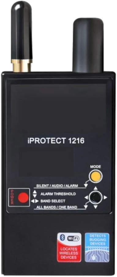 iProtect 3 Band RF Anti-Spy Counter Surveillance Radio Frequency Bug Detector (DD1216)