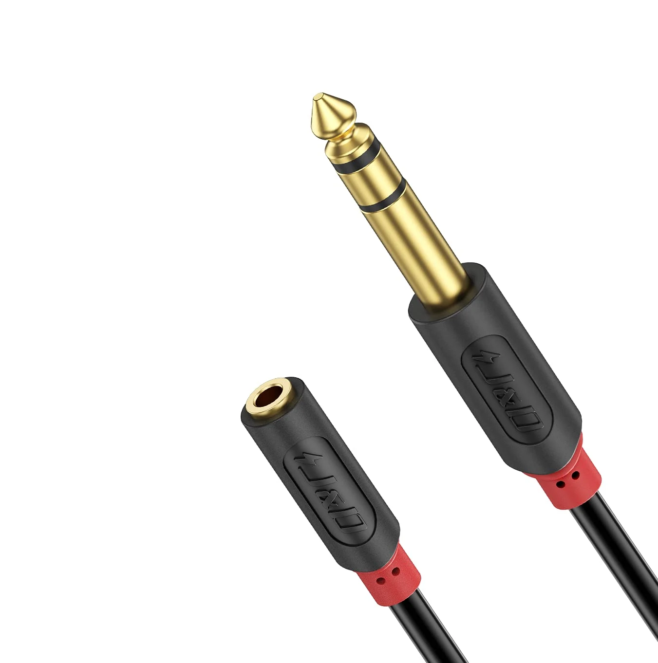 J&D 3.5mm to 1/4 Headphone Adapter Cable, Gold Plated Audiowave Series 3.5mm 1/8 inch Female TRS to 6.35mm 1/4 inch Male TRS Stereo Audio Cable for Mixer Guitar Piano Amplifier Speaker, 9FT