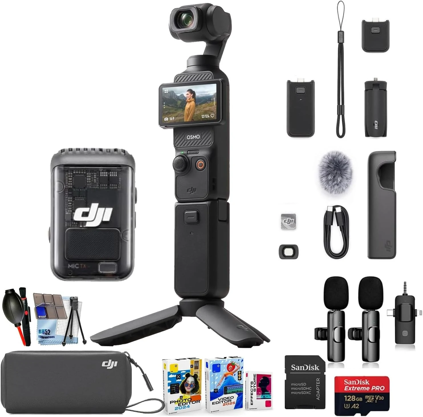 DJI Osmo Pocket 3 Creator Combo, 1'' CMOS, 4K Resolution/120fps vlog camera