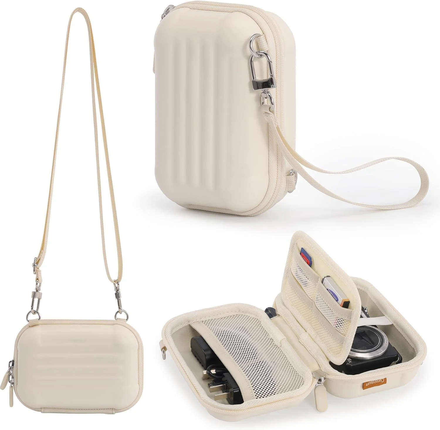 Cwatcun Carrying & Protective Case for Digital Camera with 2 Carrying Ways, Hardshell Lightweight Small Camera Sling Case