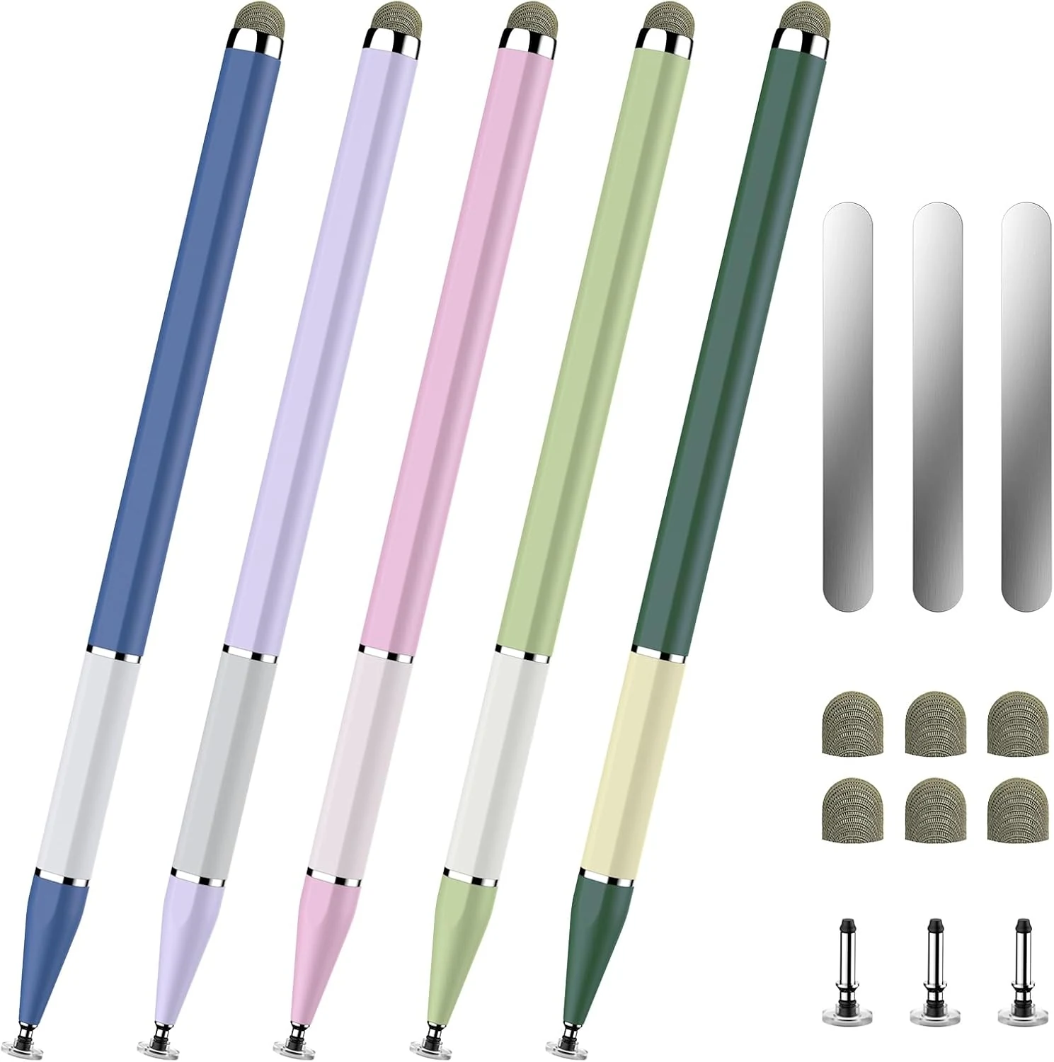 Bopomofo Stylus Pen for Touchscreen,5PCS 2-in-1 Magnetic Stylus Pen