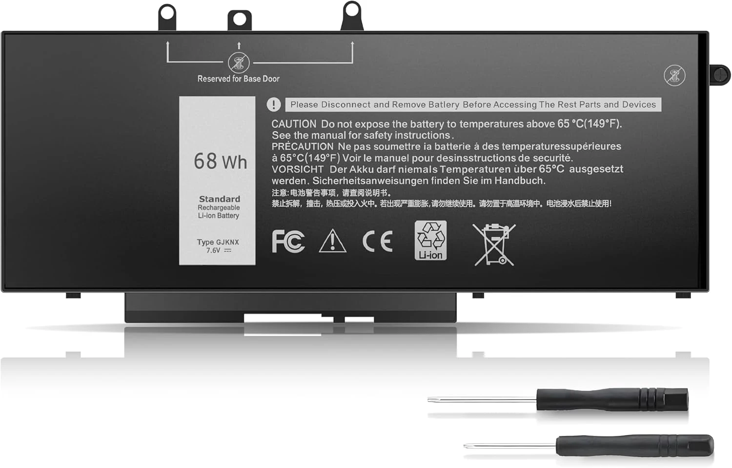 New 68Wh GJKNX Laptop Battery Replacement for Dell Latitude 5490