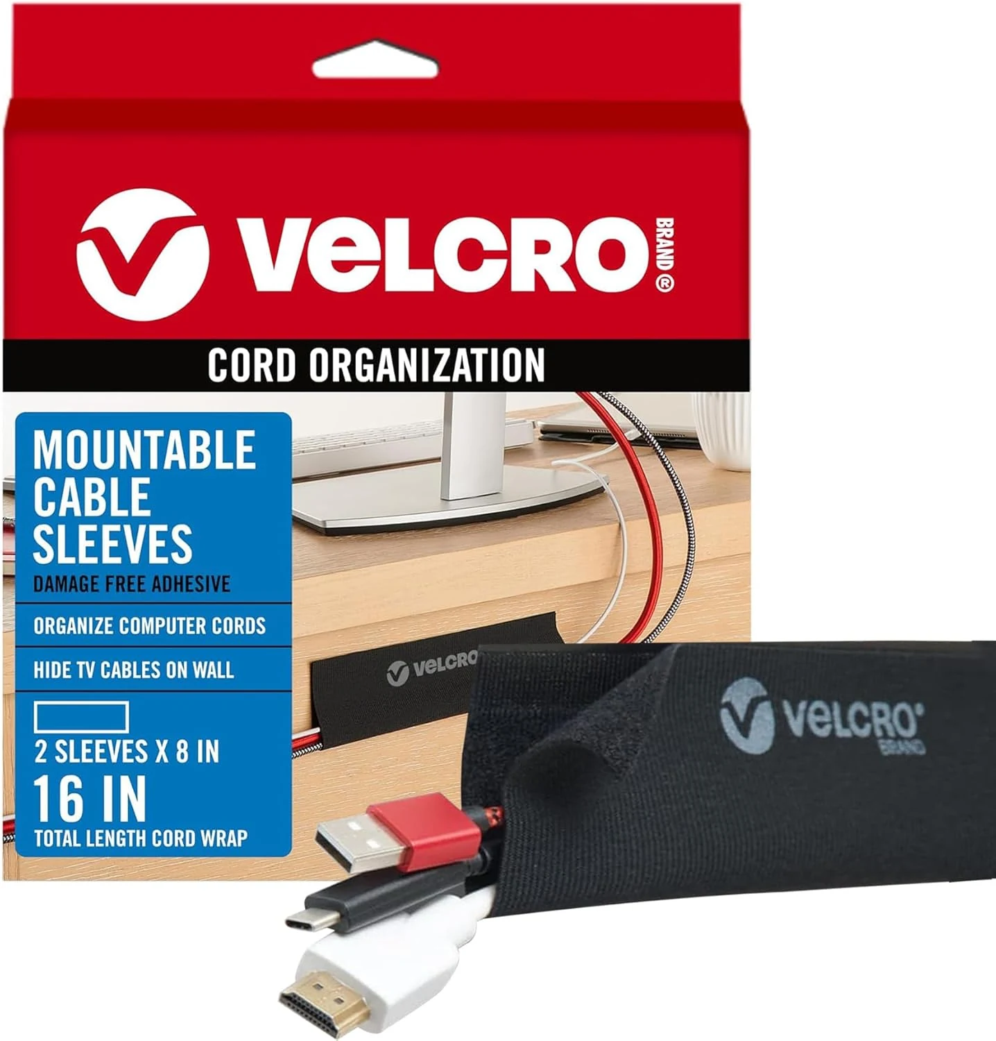 VELCRO Brand Mountable Cable Sleeve
