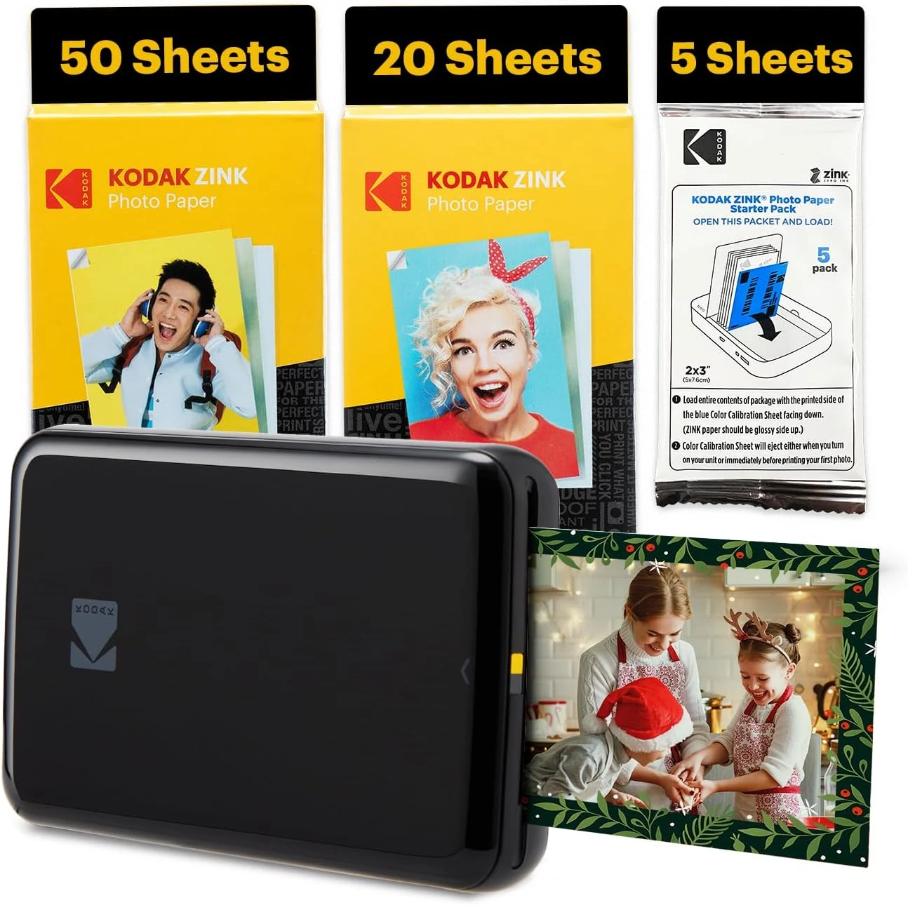 Kodak Step Instant Smartphone Photo Printer (Zink, 2x3 sticky-back photos)