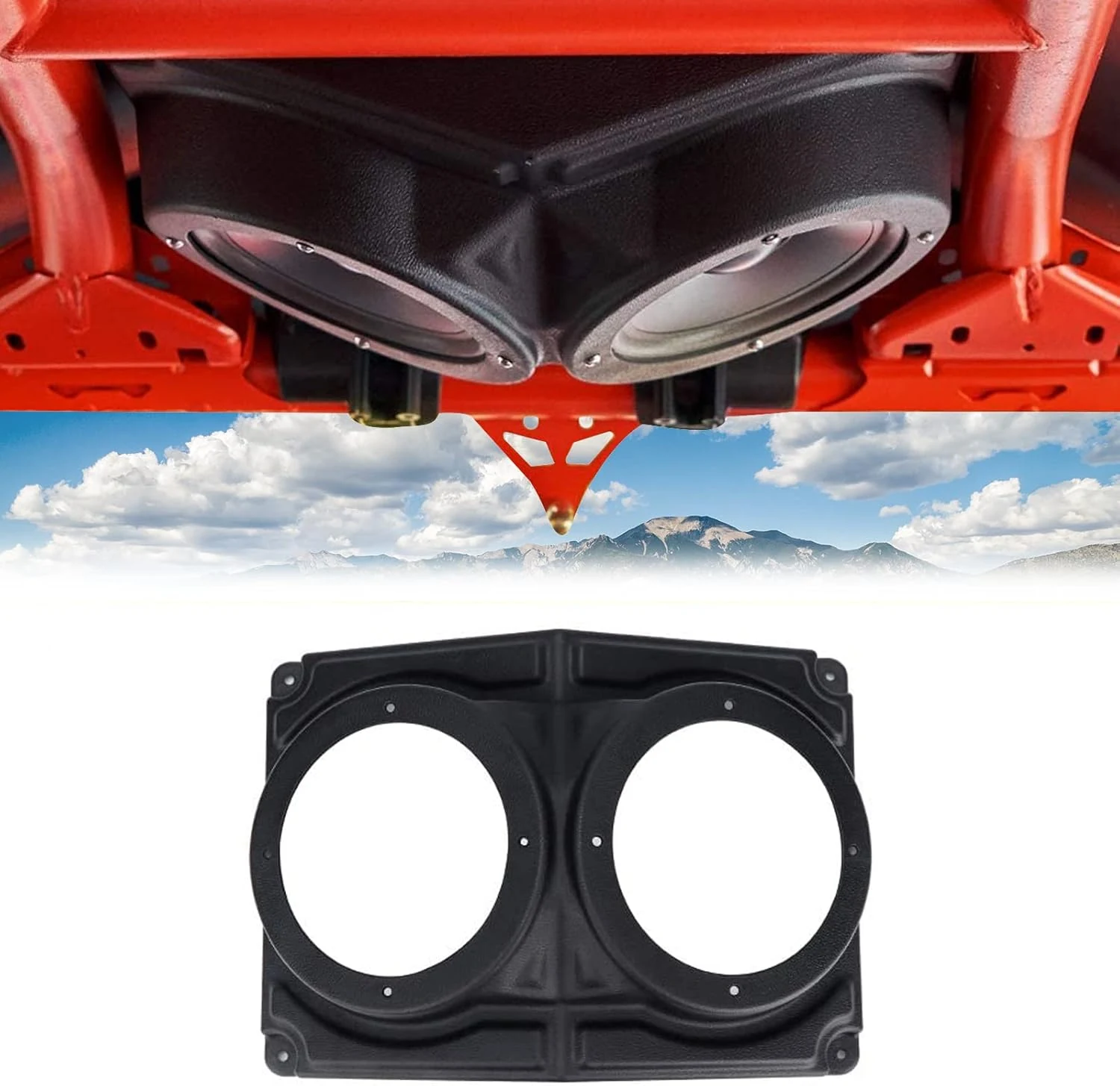 KEMIMOTO UTV 6.5" Speaker Enclosure, Universal 6.5" Speaker Systems Enclosure