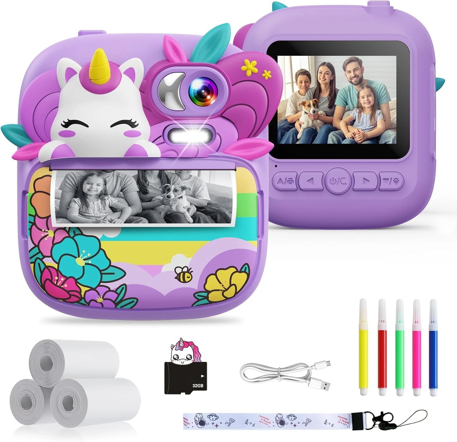 TIATUA Kids Camera Instant Print, Camera for Kids with Printable Photos