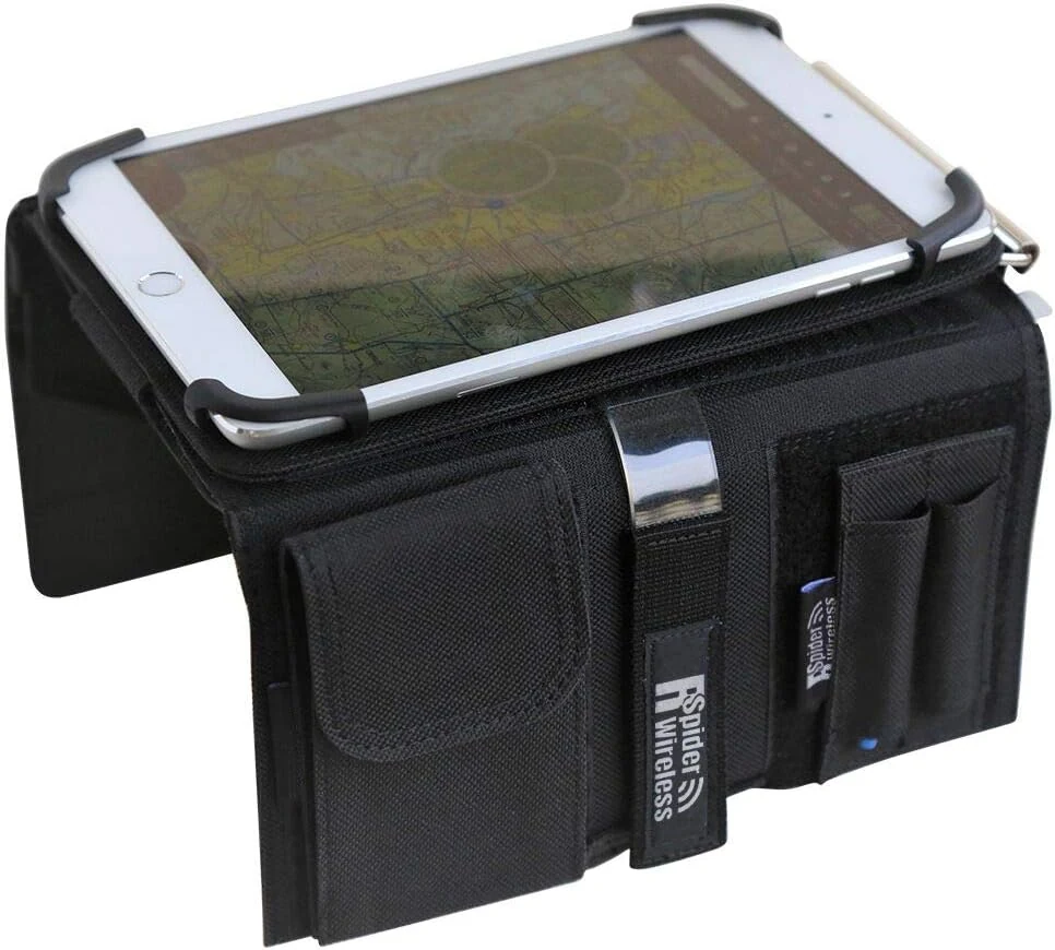 Pilot Kneeboard with Aluminum Clipboard. Compatible with 7.9 inch Apple iPad mini 3 and 4, Android Devices Similar in Size