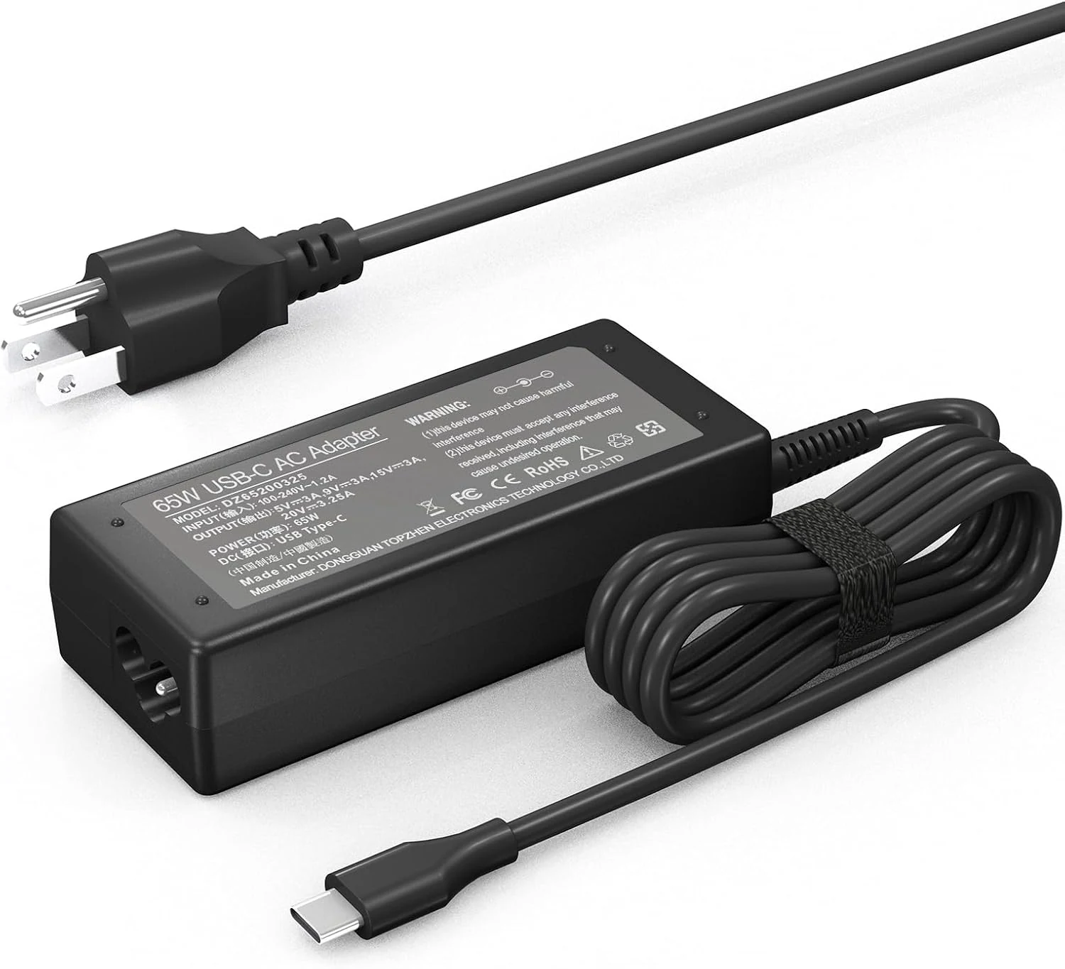 Dzytnsy 65W USB C Laptop Charger Compatible with HP Chromebook/Lenovo/Dell/Acer