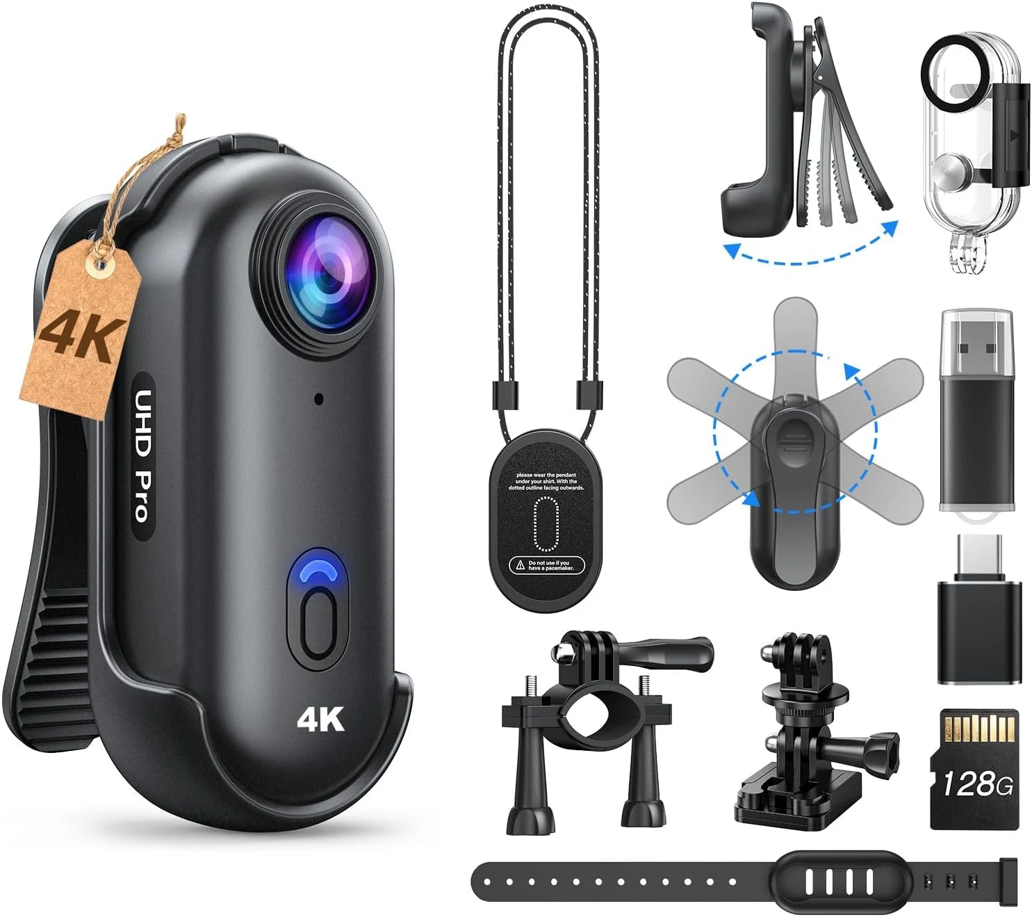 BOBLOV W4 4K Mini Body Camera, 128G Wearable Cam with review