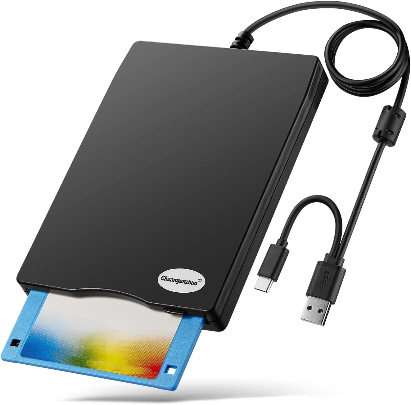 Floppy Disk Reader, 3.5 inch External USB Floppy Disk Drive (ACM-008)