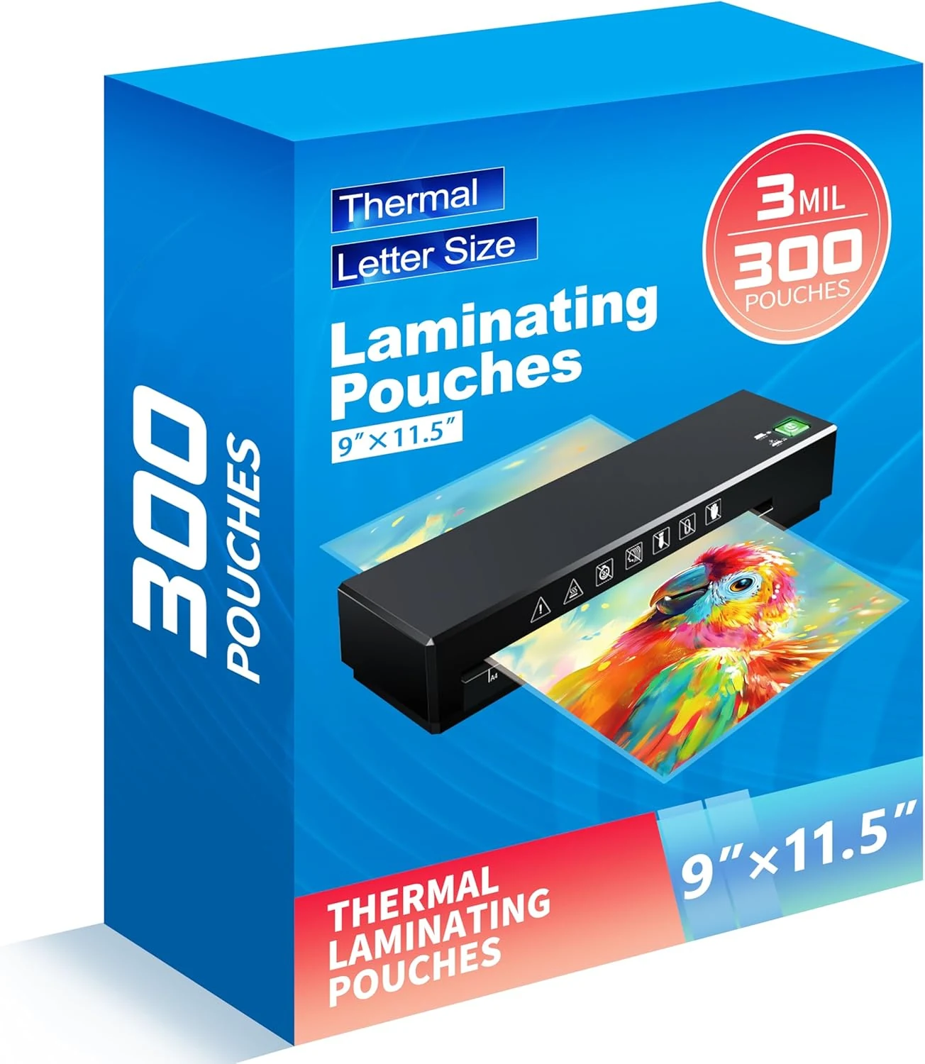 pmybupo 300 Pack Laminating Sheets, 3 Mil, 9"x11.5"