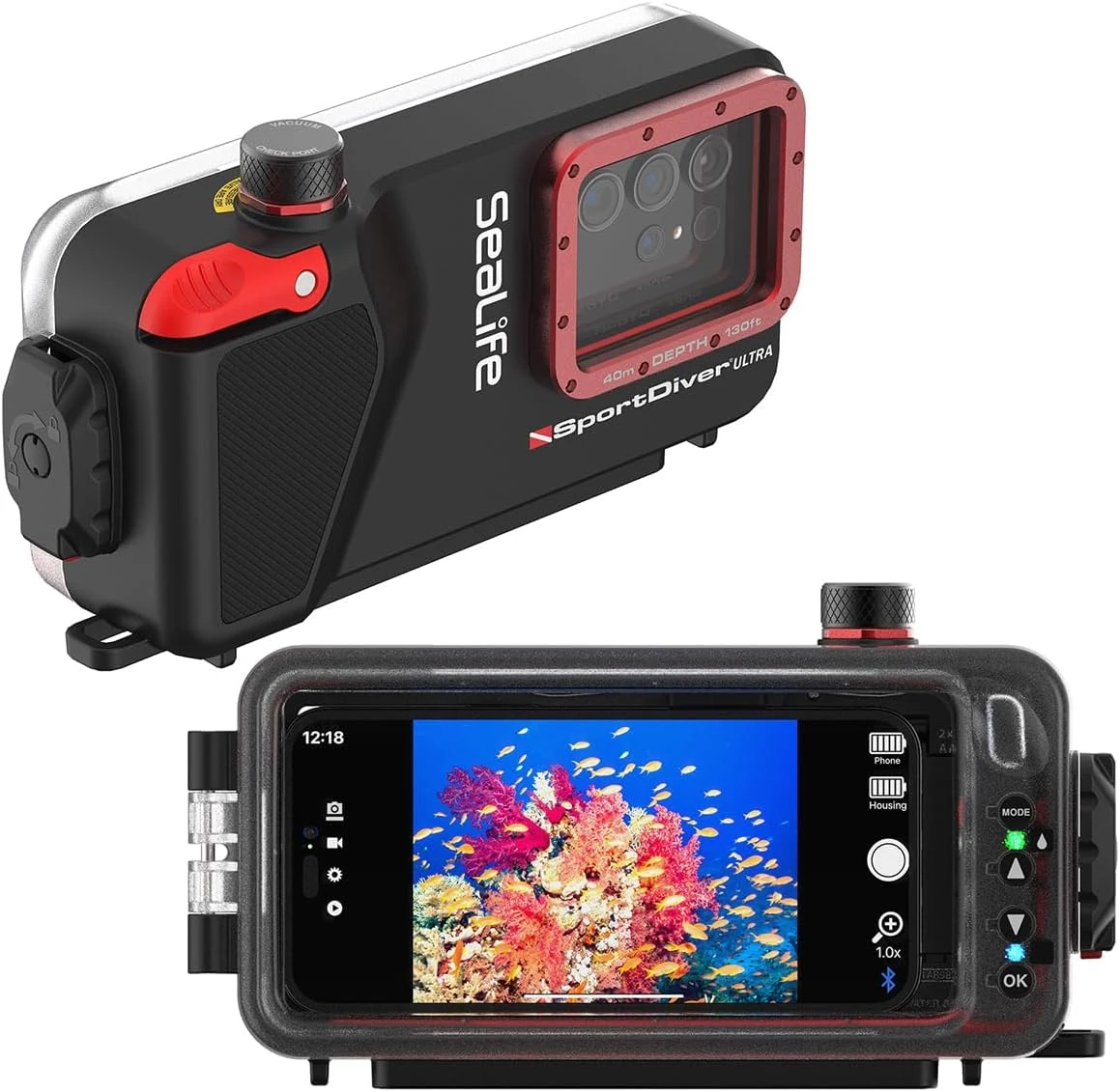 SeaLife SportDiver Ultra Underwater Smartphone Scuba Housing – Dive to 130'