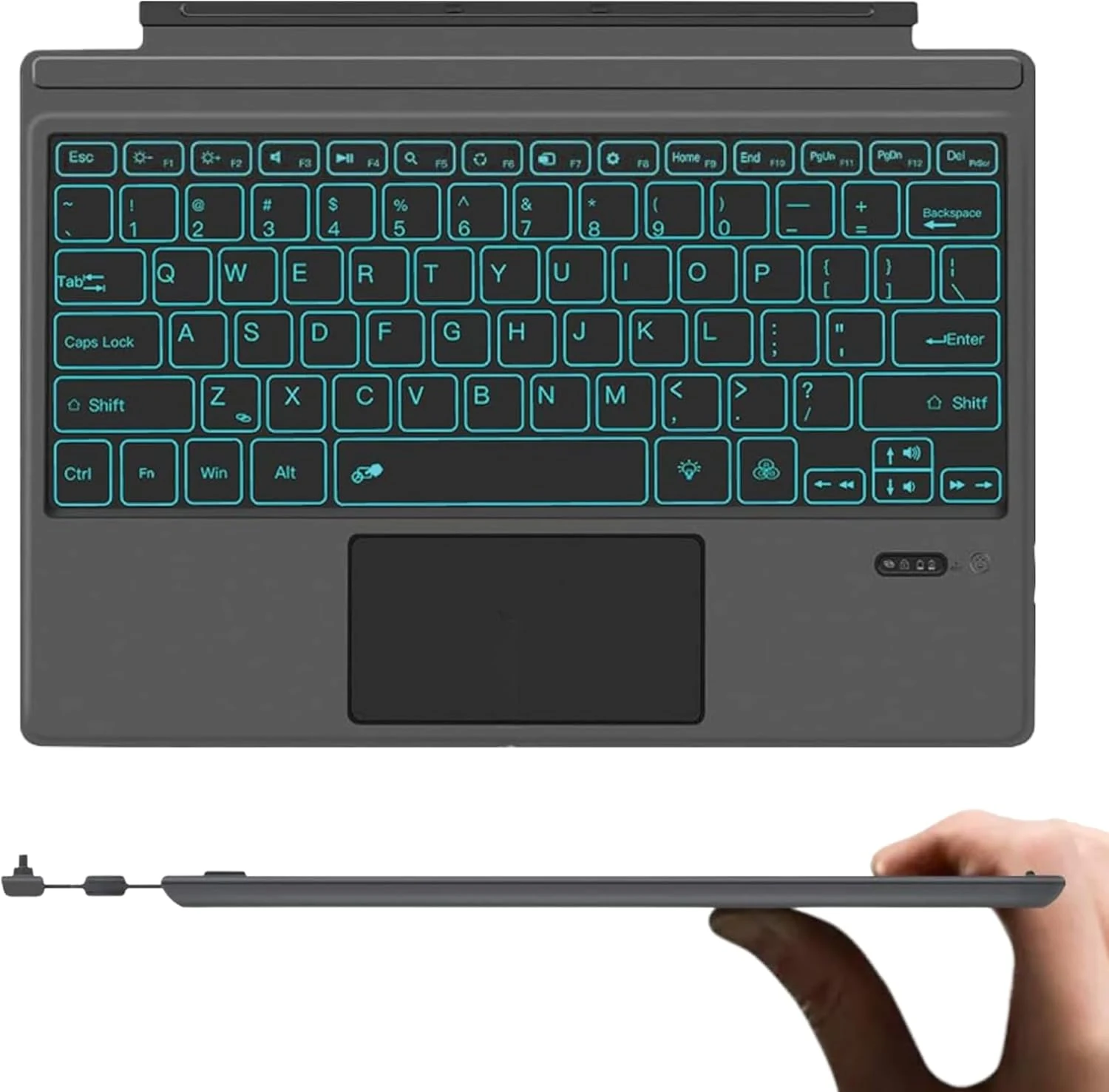 WirelessFinest Wireless Keyboard Type Cover Trackpad Mouse Replacement for Microsoft Surface Pro