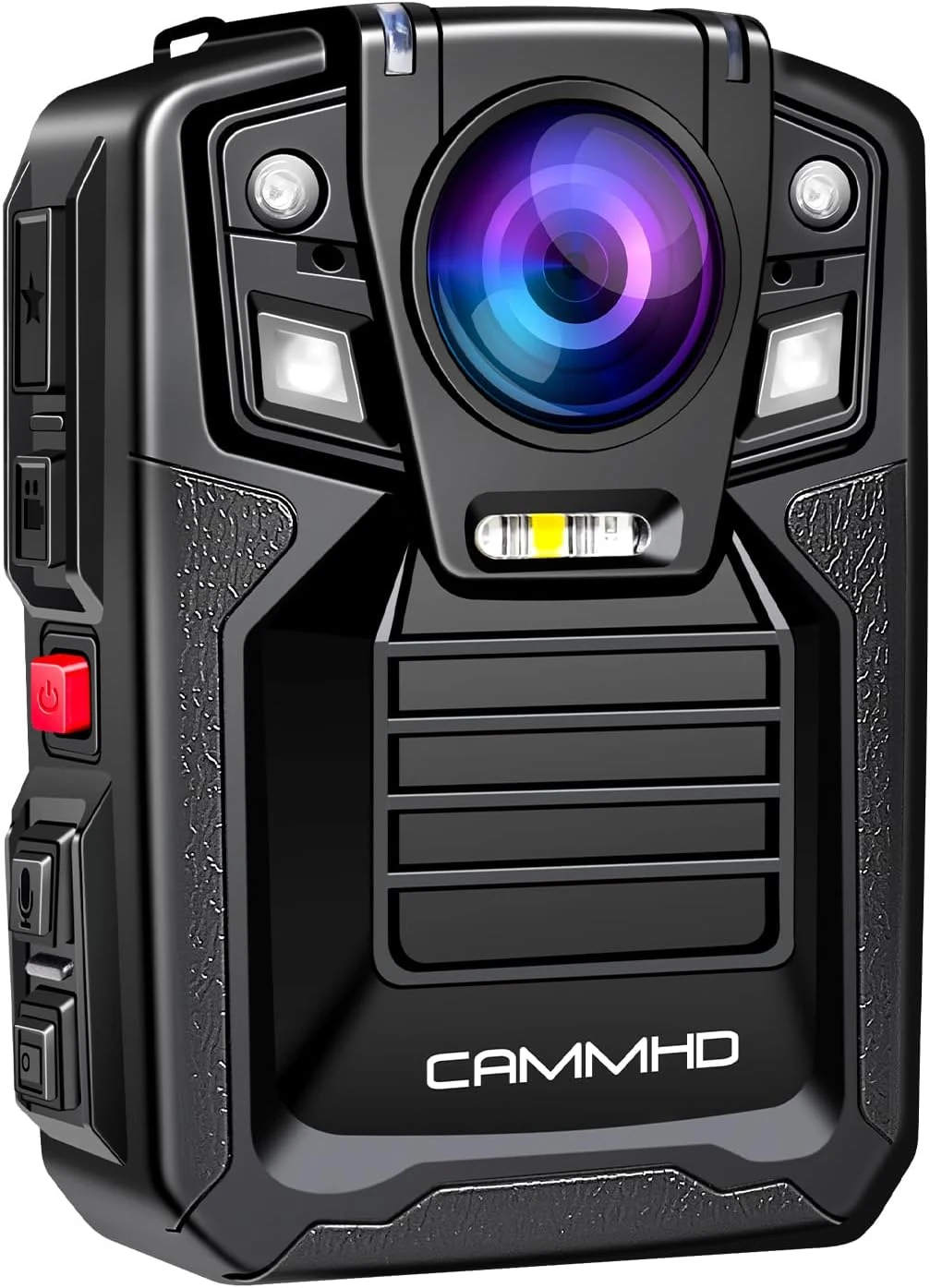 CAMMHD V8-256GB 4K Body Camera with Audio and Video Recording, 2160P Body Worn Camera Two Battery 4400mAh Work 14H, H.265 Video Recorder, Night Vision Police Cam with Charging Dock