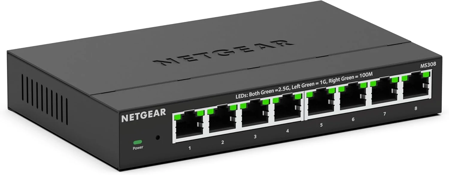NETGEAR 8-Port 2.5G Multi-Gigabit Ethernet Unmanaged Network Switch (MS308)