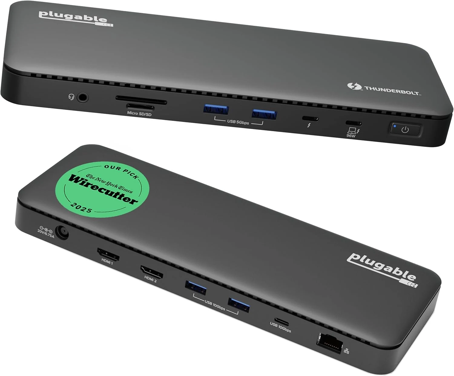 Plugable Thunderbolt 4 Dock with 100W Charging, Thunderbolt Certified (TBT4-UD5)