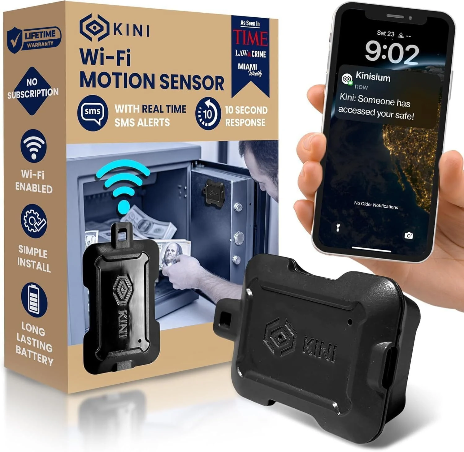 Kini Safe Alert Wi-Fi Motion Sensor Alarm
