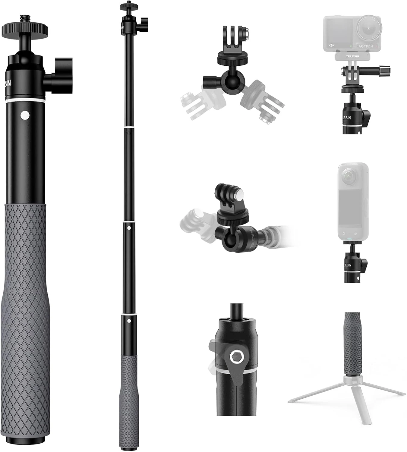 TELESIN 360° Waterproof Selfie Stick 25.75"w Hand Strap Underwater Dive review