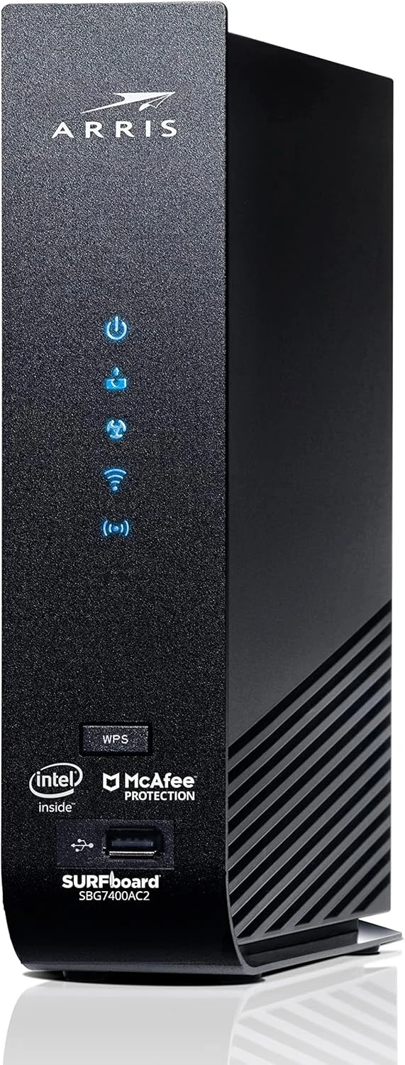 ARRIS Surfboard SBG7400AC2-RB DOCSIS 3.0 Cable Modem & AC2350 Wi-Fi Router , Approved for Comcast Xfinity, Cox, Charter Spectrum & more , Four 1 Gbps Ports , 800 Mbps Max Internet Speeds,- REFURBISHED
