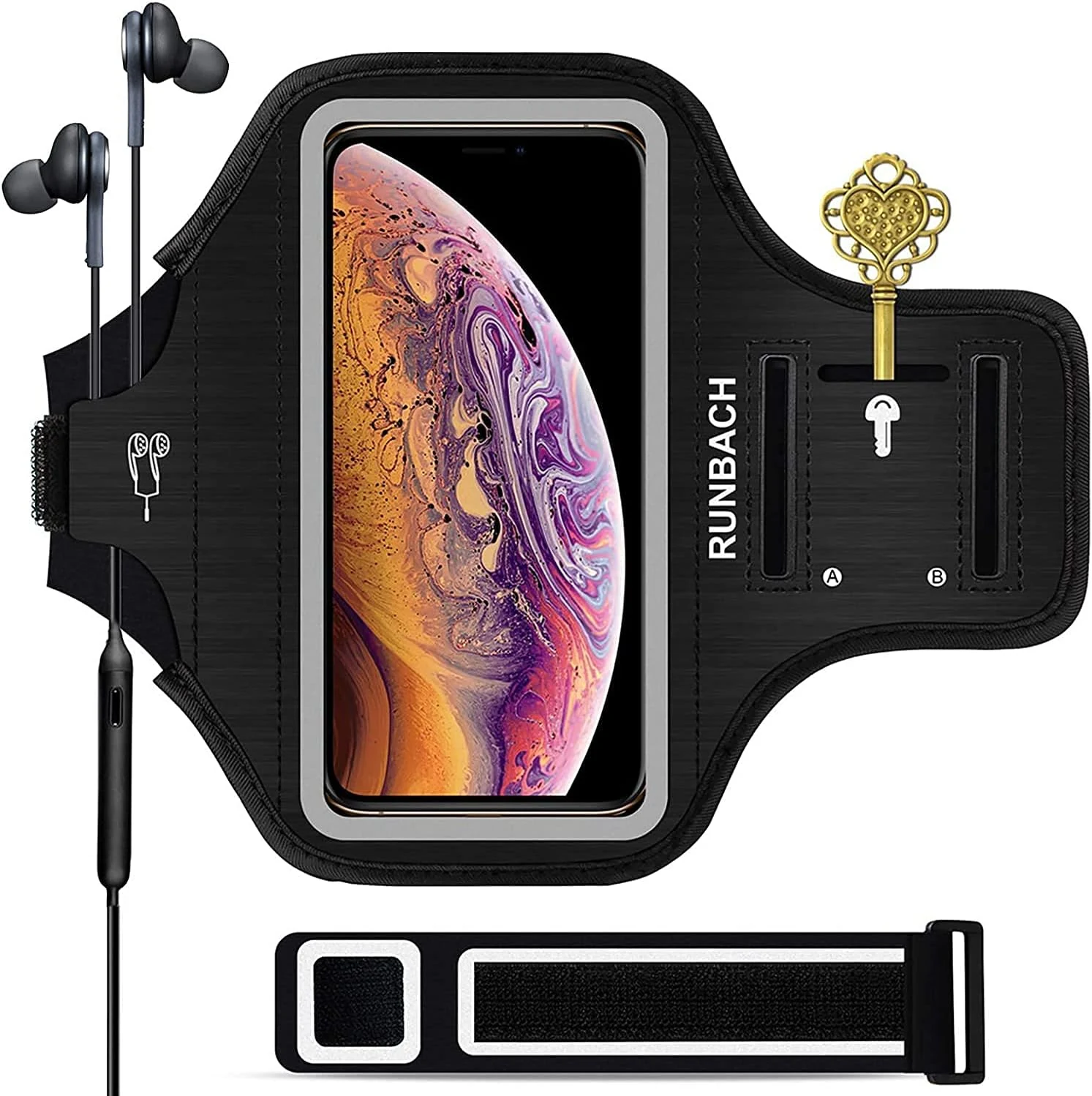 RUNBACH Sport Armband for iPhone (Black)