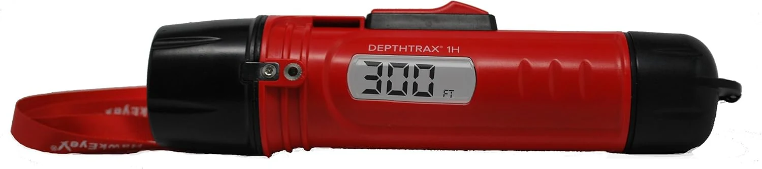 Hawkeye DT1H Handheld Depth Finder with Temperature, 300 Feet