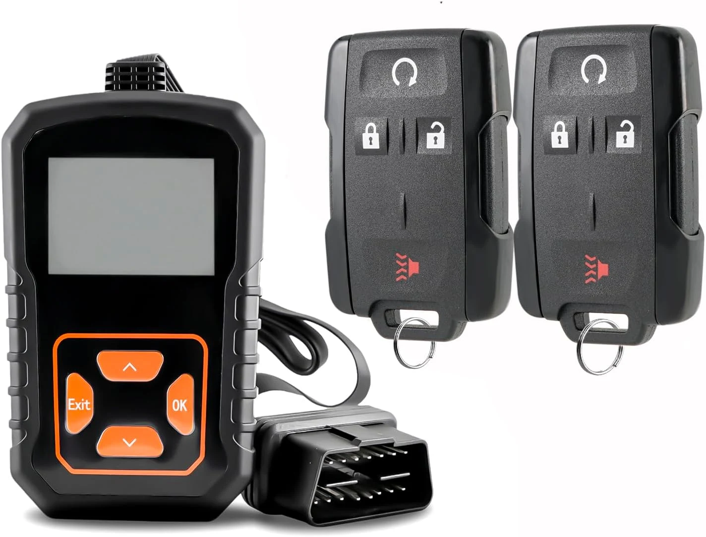 2PCS Key fob Replacement for GMC Sierra Chevrolet Silverado 1500 2500 3500 2014 2015 2016 2017 2018 GMC Canyon Chevy Colorado 2015-2021 with OBD Tool
