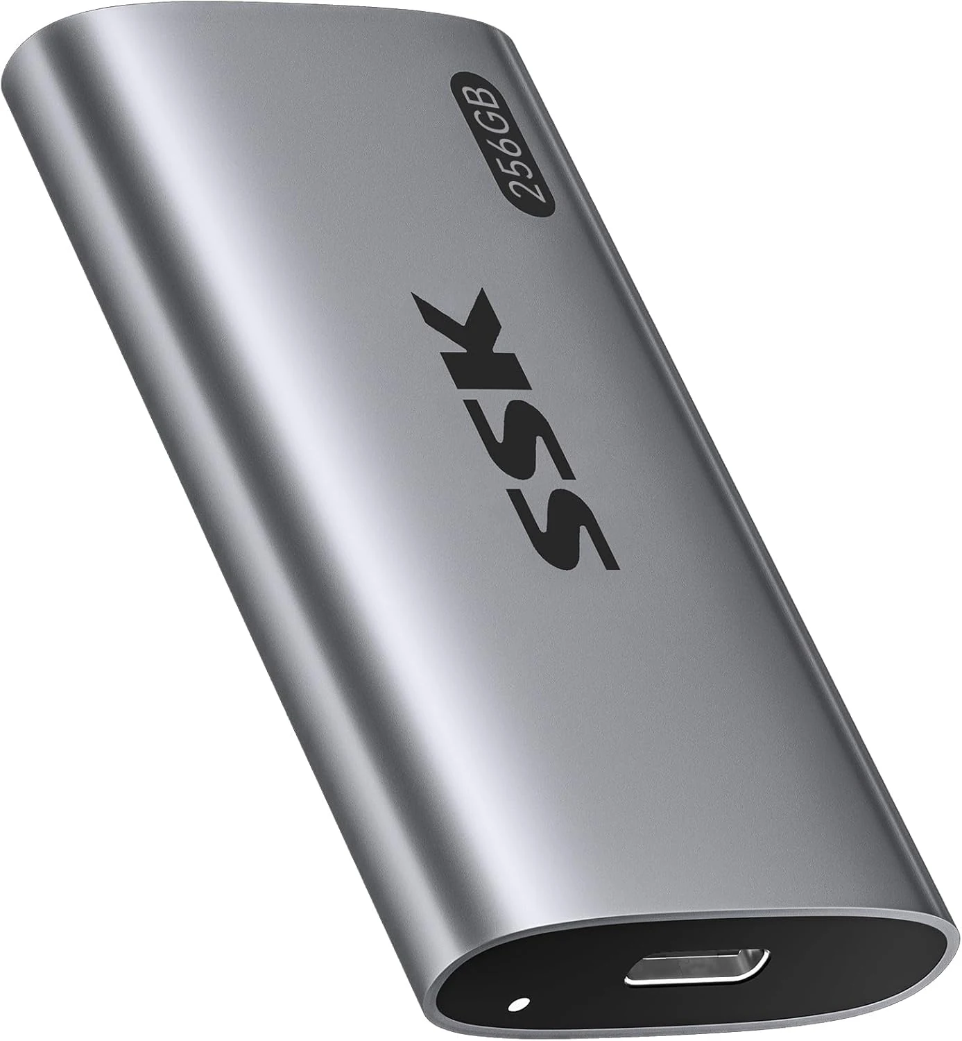 SSK 256GB SSD External Hard Drive, Portable SSD Up to 550MB/s Fast Solid State Drives, External Drive USB 3.2 Gen2 for iPhone 15/Pro, Windows, Mac, Android