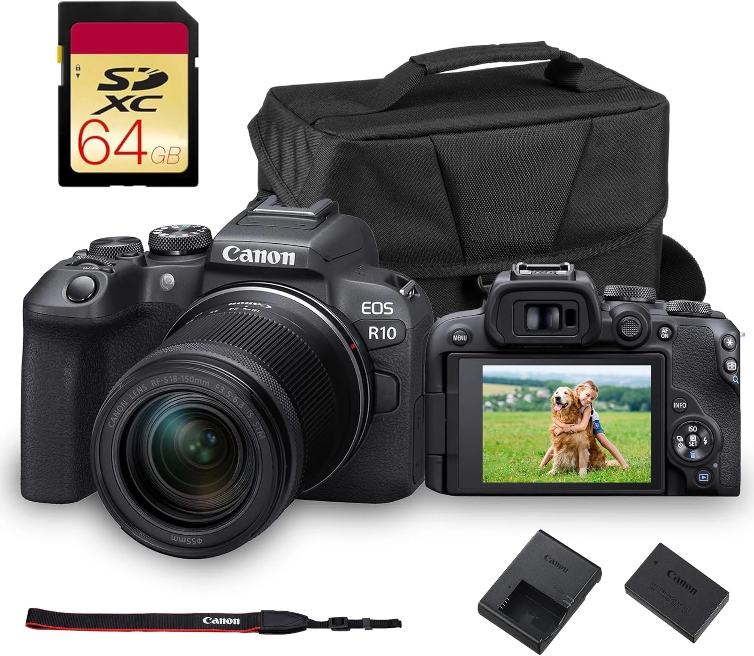 Canon EOS R10 Mirrorless Camera with RF-S 18-150mm Lens – 24.2MP APS-C Sensor, 4K 60p Video, Dual Pixel AF II, Compact Travel-Friendly Design