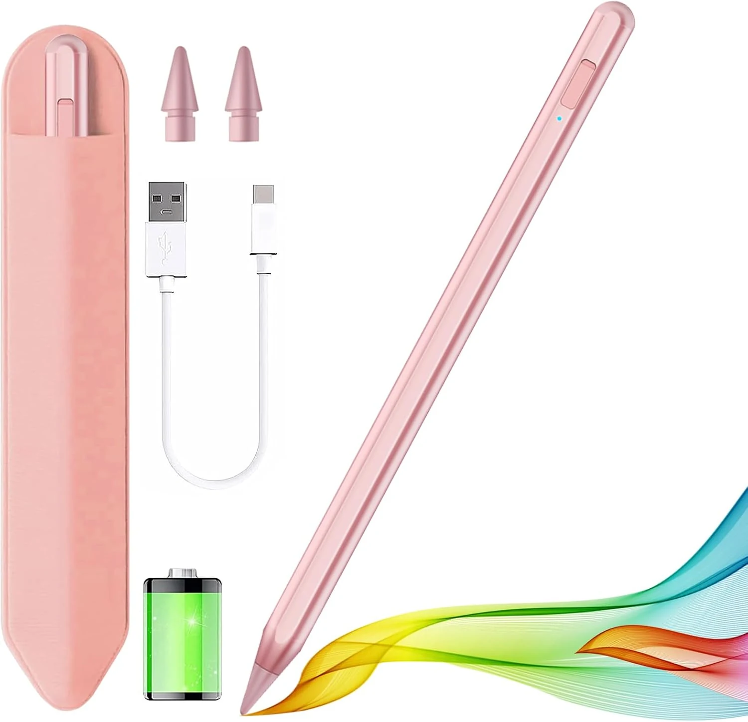 JvKzaen Stylus Pen for iPad 2018-2025 with Palm Rejection, Apple Pencil