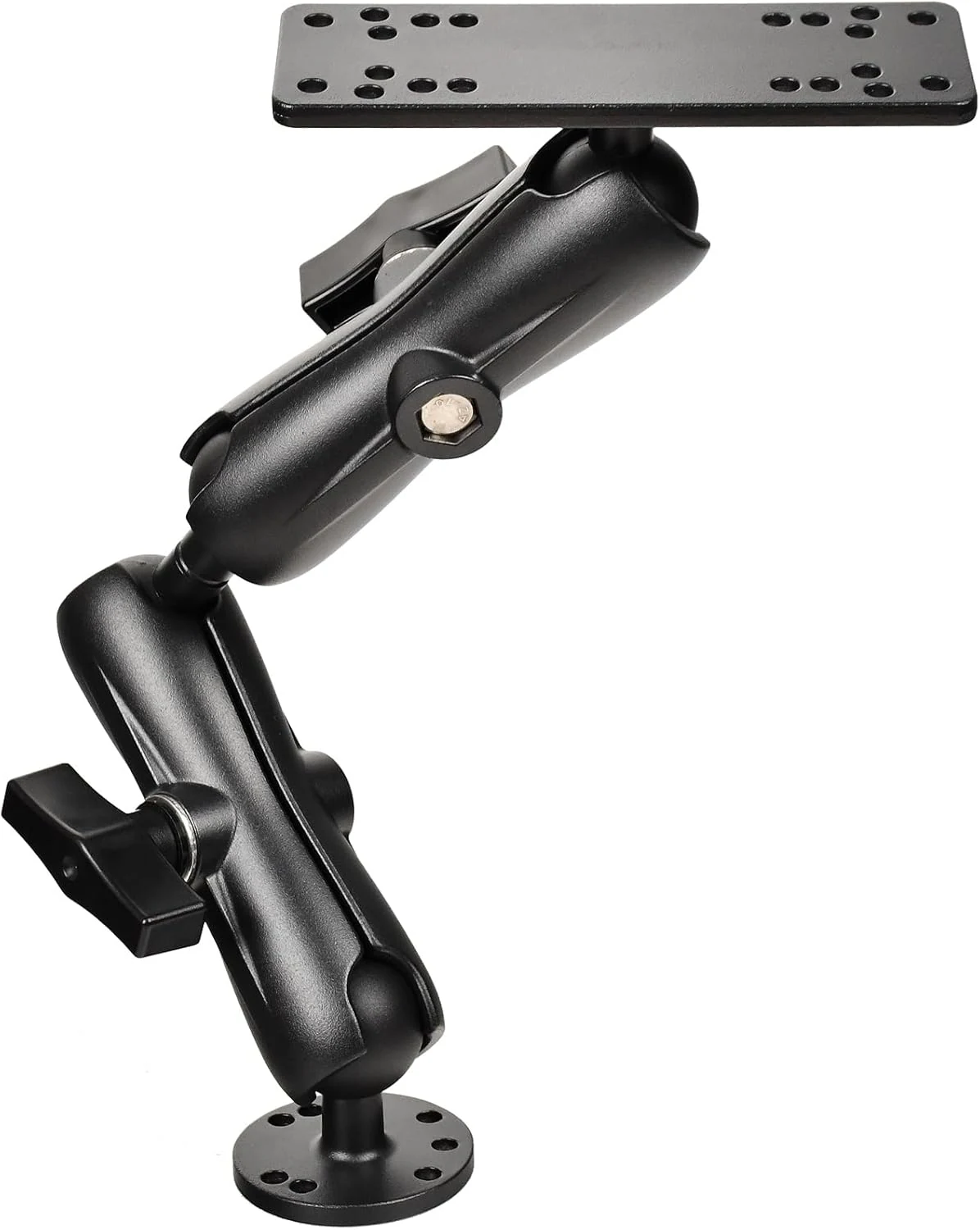 VAUBORTTI Aluminum Fish Finder Mount with 1.5'' Ball, 14.76'' Dual Rod Extended Arm