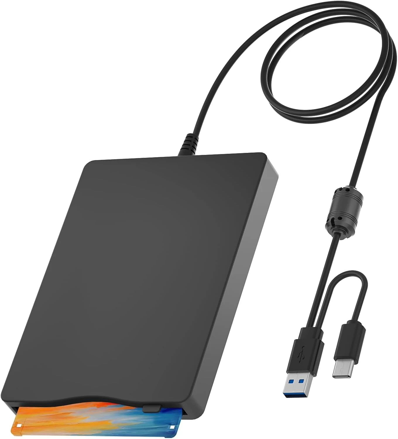 3.5 Floppy Drive USB External, Portable Floppy Disk Reader for Laptop