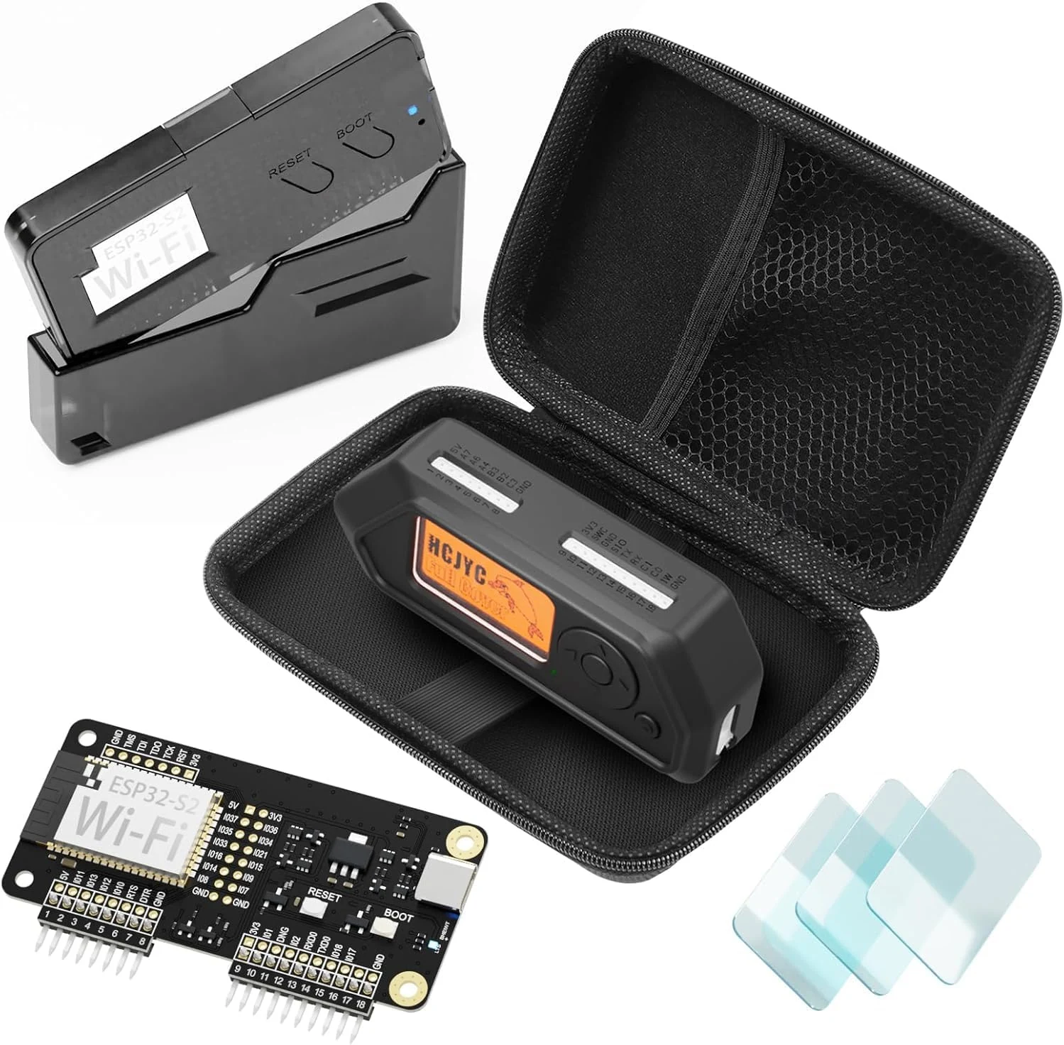 Wi-Fi Developer Board for Flipper Zero - All-in-One Complete Starter Kit with Full Protection (New Black)