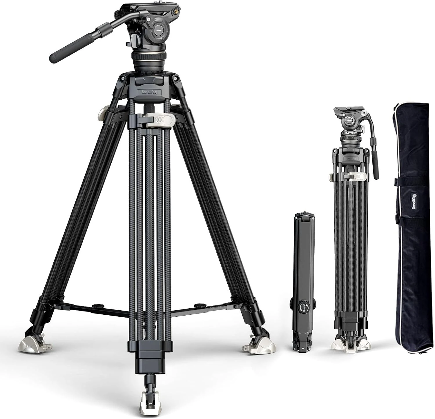 SmallRig AD-120 FreeBlazer Counterbalance Carbon Fiber Video Tripod Kit, 77"