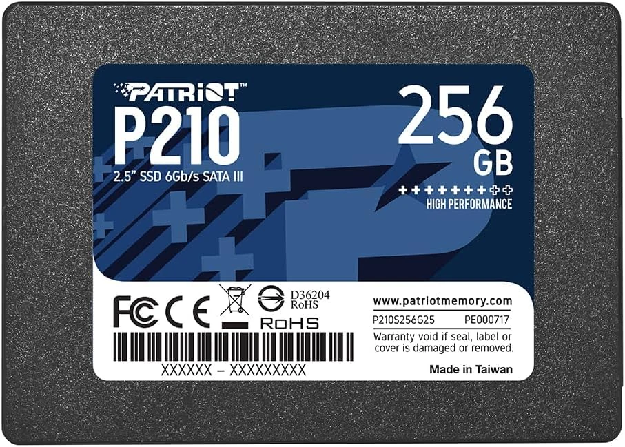 Patriot Memory P210 SATA 3 256GB SSD 2.5 Inch Internal Solid State Drive - P210S256G25