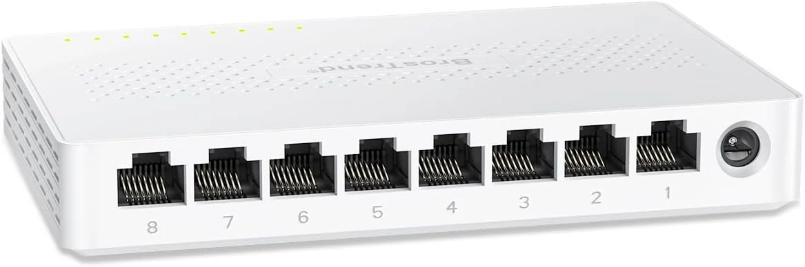 BrosTrend 2.5Gb Switch, 8 Port Network Switch 2.5 Gigabit, Unmanaged Ethernet Switch