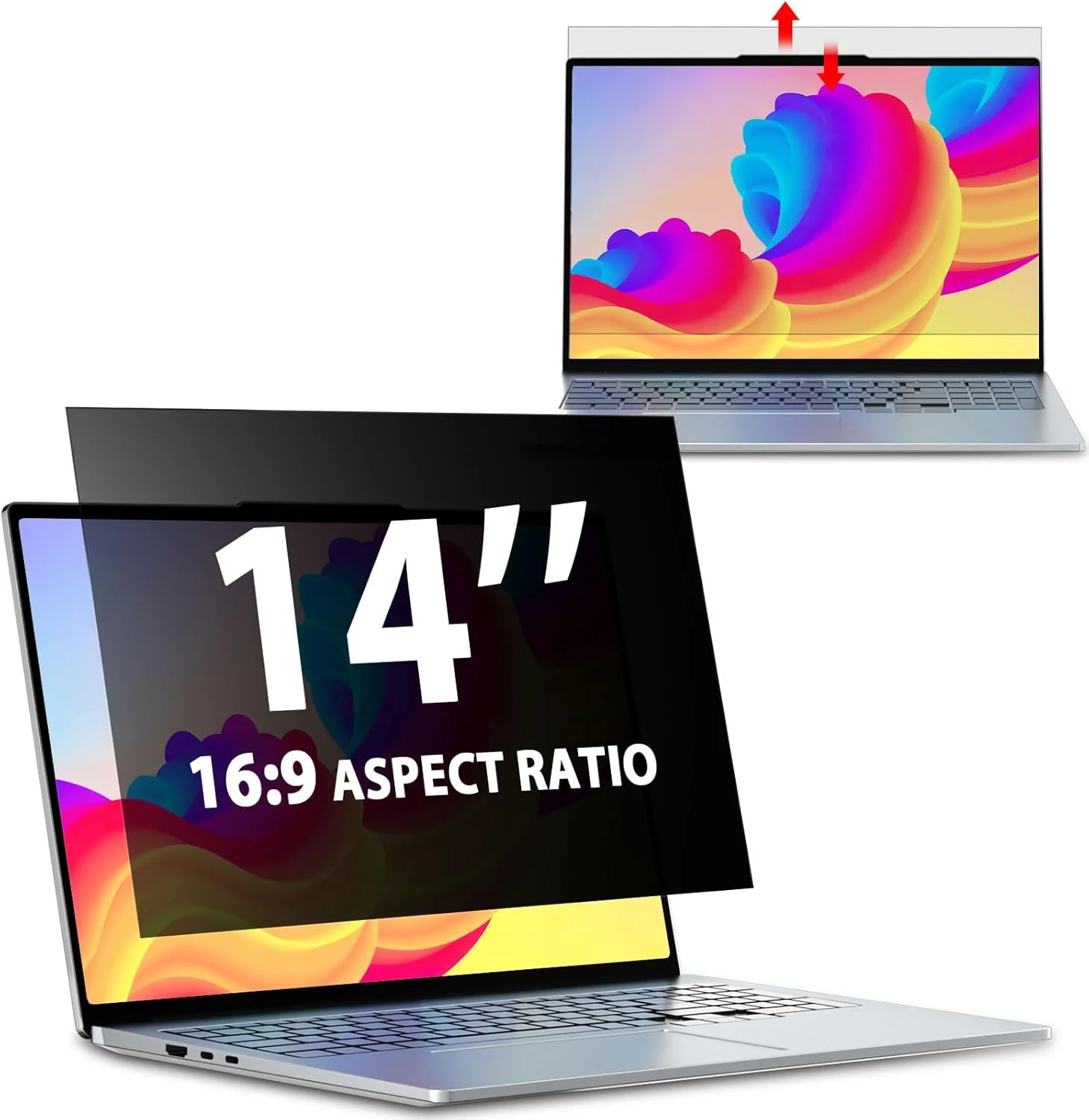 Laptop Privacy Screen 14 Inch 16:9 Aspect Ratio, Laptop Screen Privacy Shield