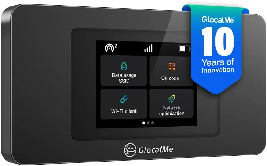 GlocalMe DuoTurbo 4G LTE Mobile Hotspot Device with Global 1.1GB