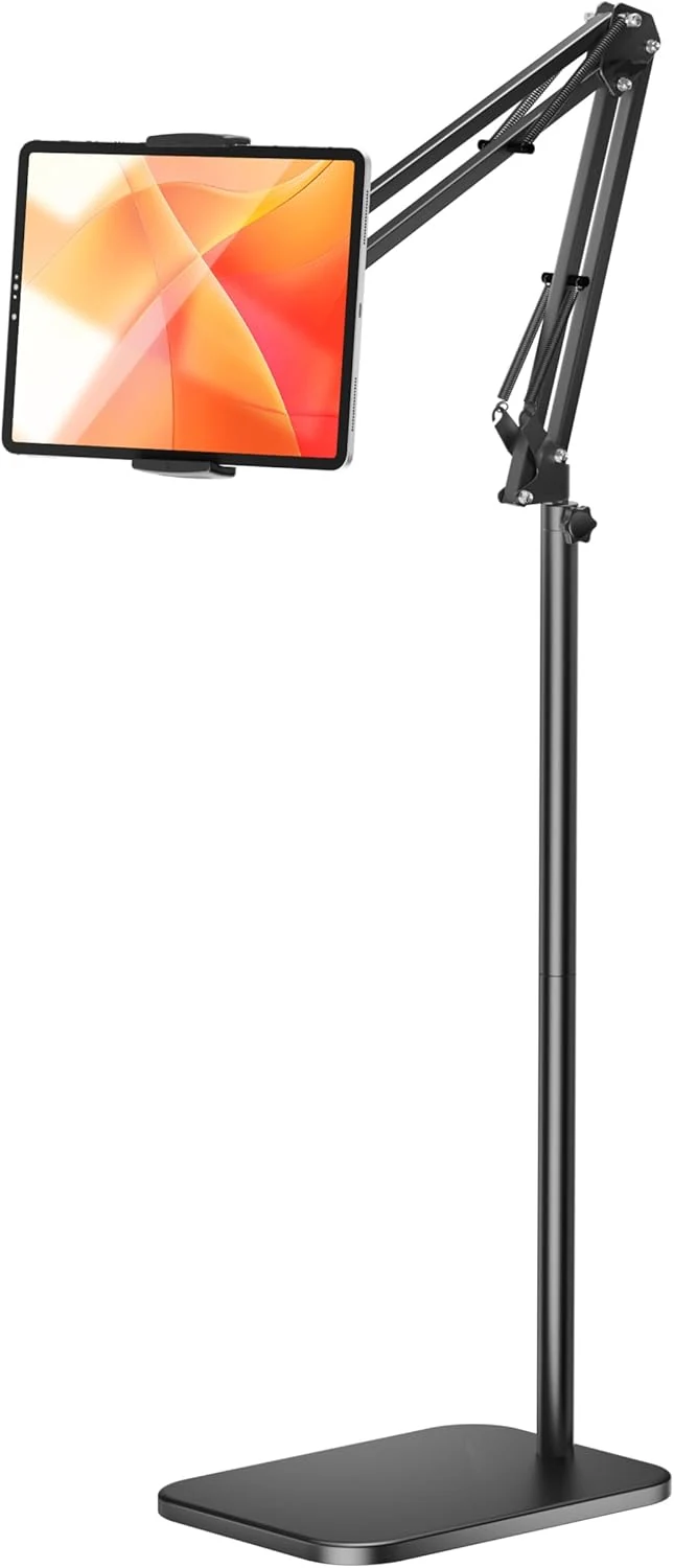 Tablet Floor Stand with 4.5LB Heavy Metal Base, Overhead Bed Phone review